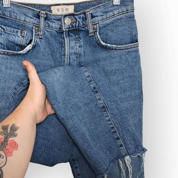 Free People We The Free Stella Skinny Jean Rip & Repair Raw Hem DIY size 27 - Picture 5 of 10